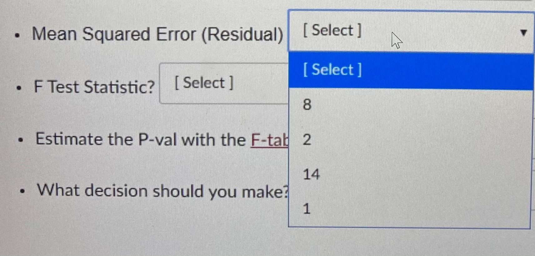 Solved Fill out the rest of the following ANOVA table for a | Chegg.com