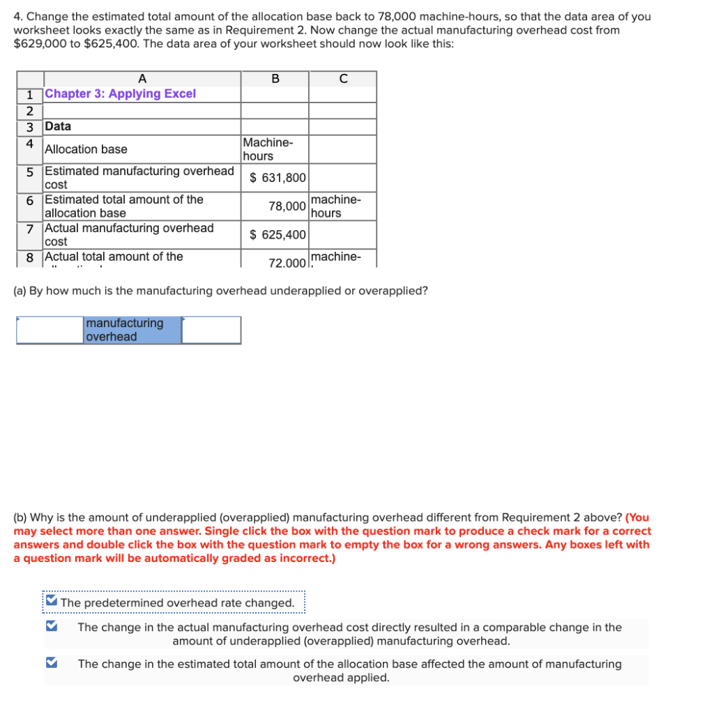 Solved Chapter 3 Applying Excel Data Allocation base
