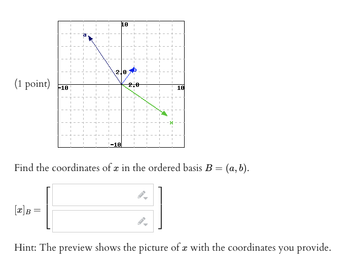 Solved 10 210 (1 Point) -10 2.0 10 -10 Find The Coordinates | Chegg.com