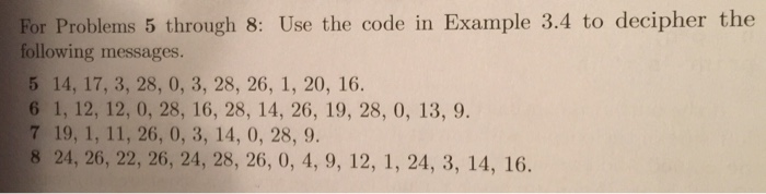 Solved For Problems 5 through 8: Use the code in Example 3.4 | Chegg.com