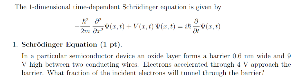 schrodinger equation 1d box derivation