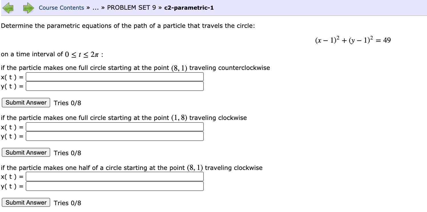 Solved Course Contents » ... » PROBLEM SET 9 » | Chegg.com
