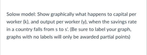 Solved Solow model: Show graphically what happens to capital | Chegg.com