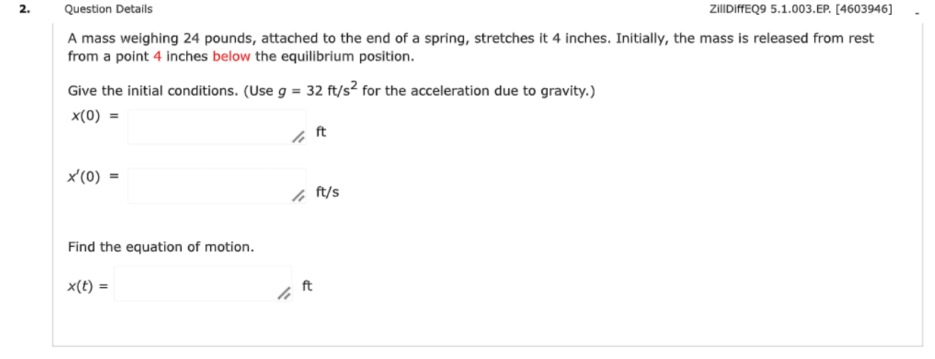 a-mass-weighing-24-pounds-attached-to-the-end-of-a-chegg