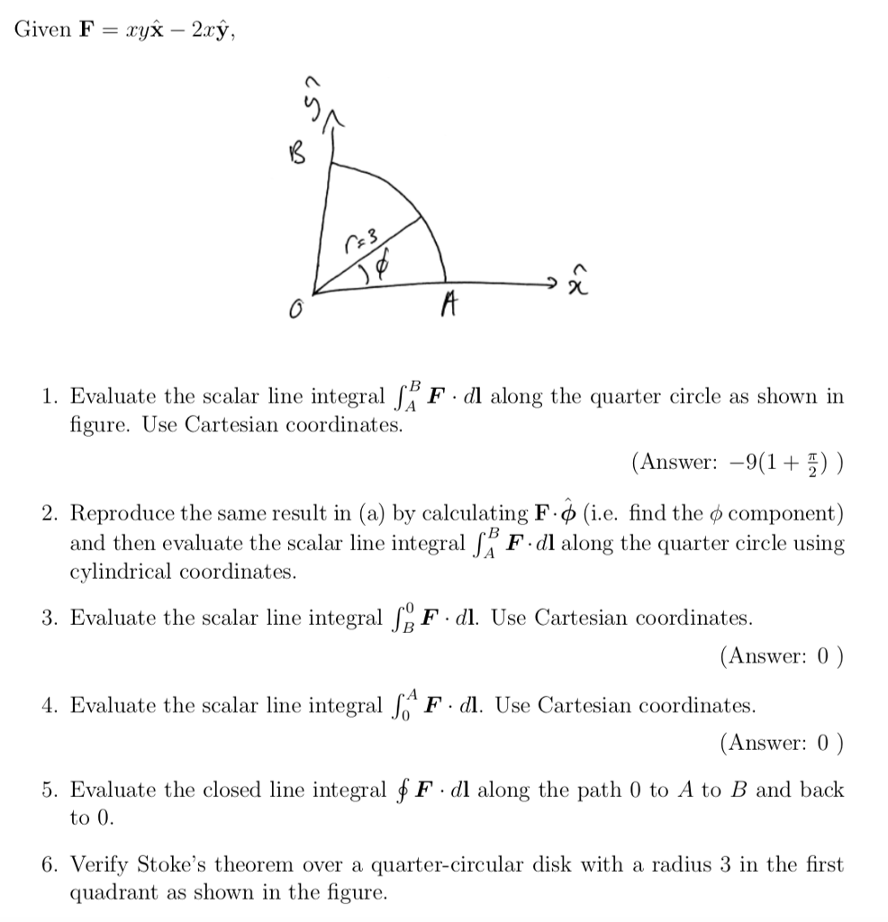 Solved ty 1. Evaluate the scalar line integral F dl along