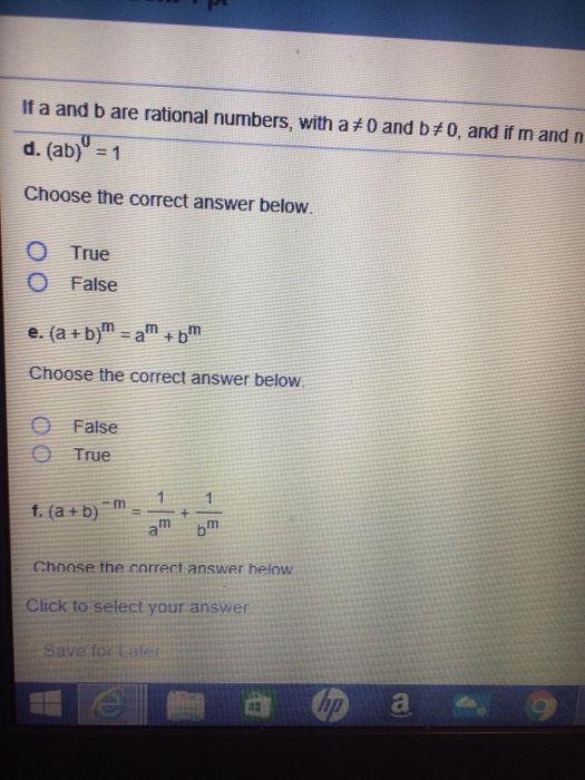 Solved It A And B Are Rational Numbers, With A # O And B 0 | Chegg.com