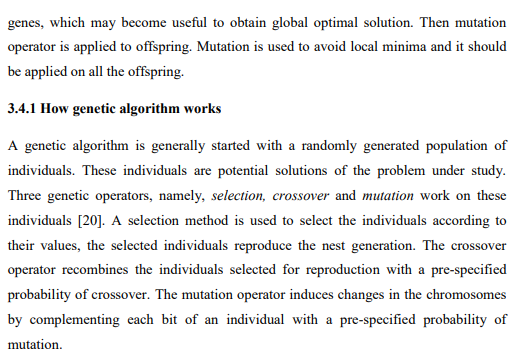 3.4 Genetic Algorithm (4) Genetic algorithm is an | Chegg.com