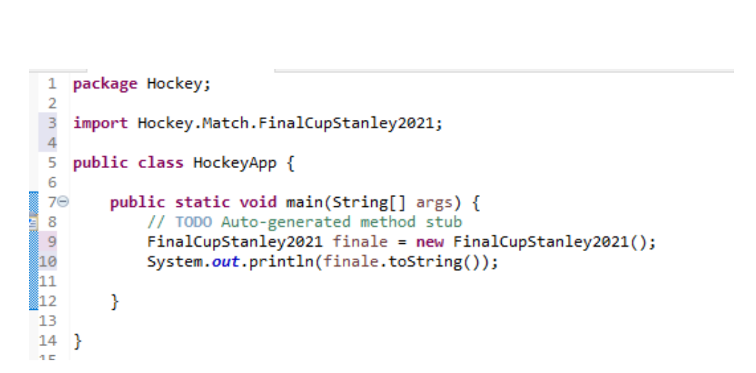 Solved Java Exercise A student, a field hockey fan, writes