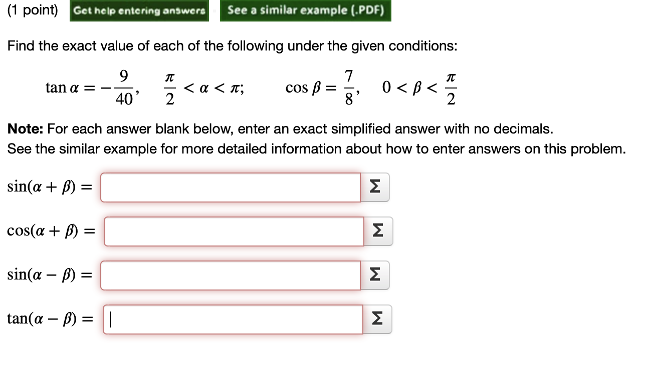 Solved 1 Point Get Help Entering Answers See A Similar Chegg Com