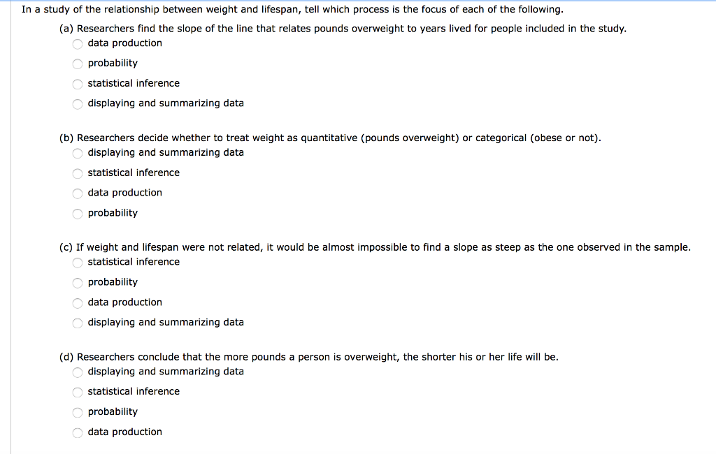In a study of the relationship between weight and | Chegg.com