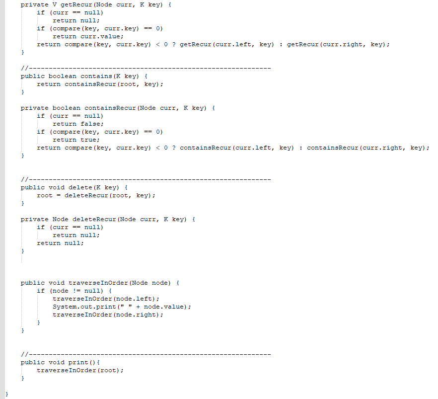 MyTreeMap.java - a generic implementation of a map | Chegg.com