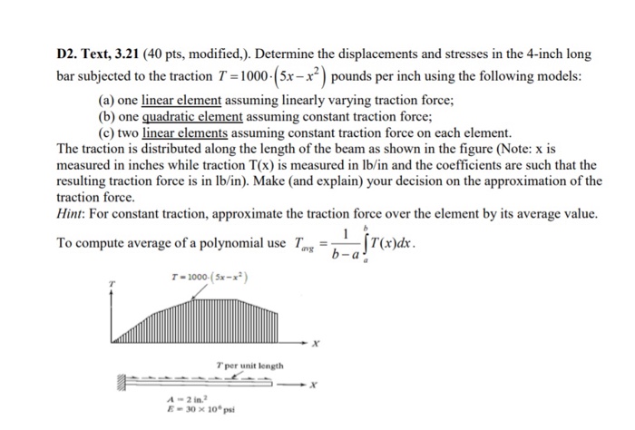Solved D2. Text, 3.21 (40 pts, modified,). Determine the | Chegg.com