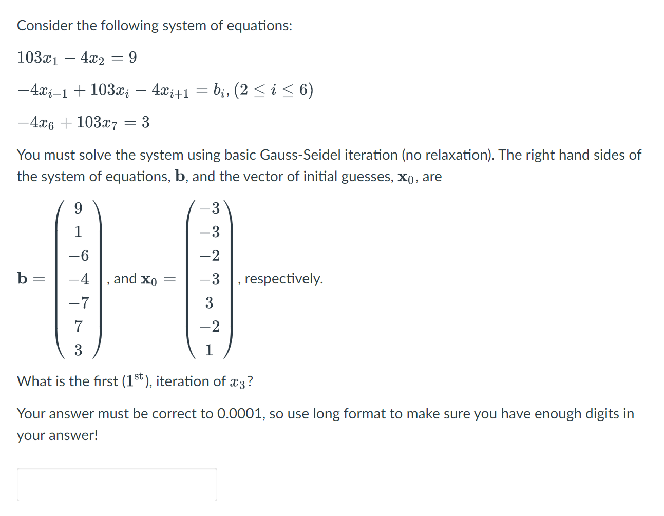 Solved Consider The Following System Of Equations: | Chegg.com