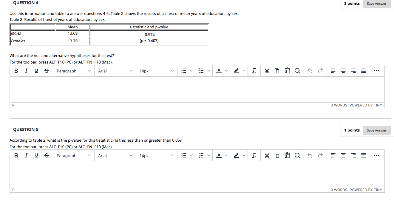 Solved QUESTION 4 2 points Save Answer Use this information | Chegg.com