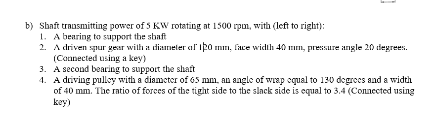 Solved it's a shaft that contains all the mentioned. Solve | Chegg.com