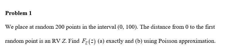 Solved We place at random 200 points in the interval | Chegg.com