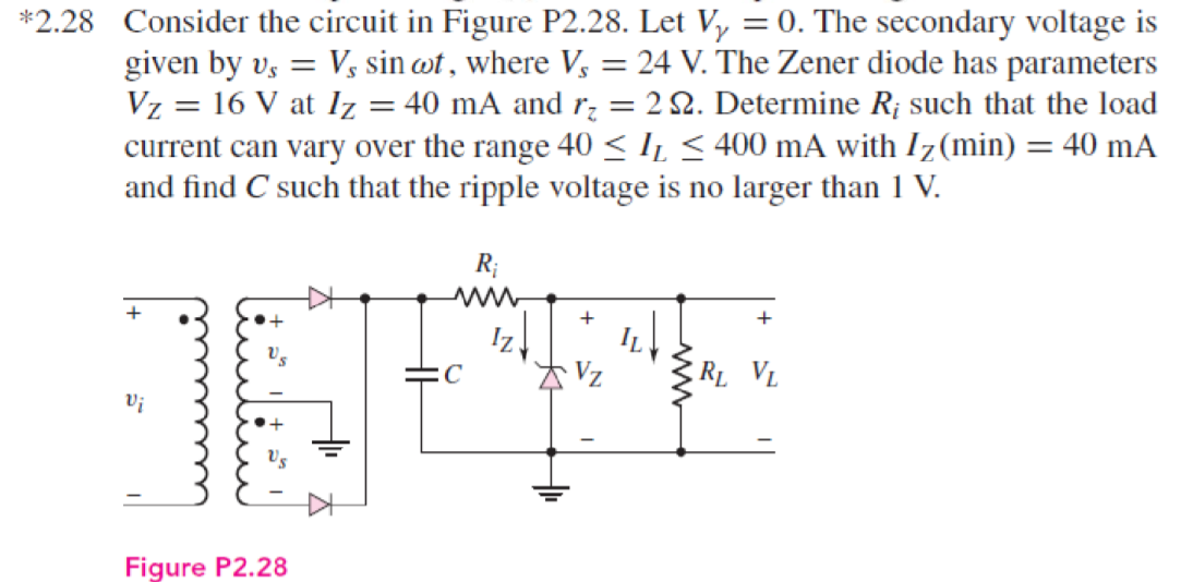 Solved = *2.28 Consider the circuit in Figure P2.28. Let V, | Chegg.com