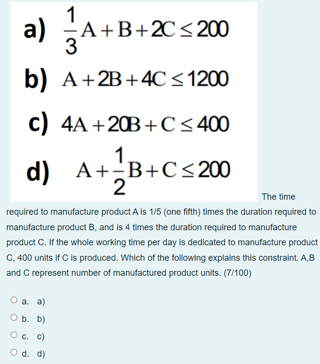 Solved 1 a) A+B+2C