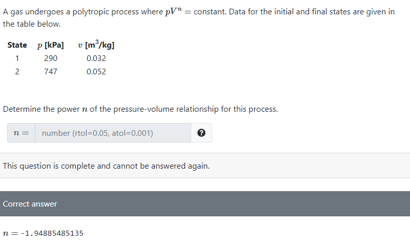 Solved A gas undergoes a polytropic process where pV