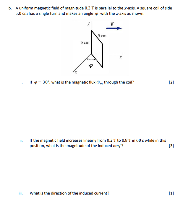 Solved B. A Uniform Magnetic Field Of Magnitude 0.2 T Is | Chegg.com