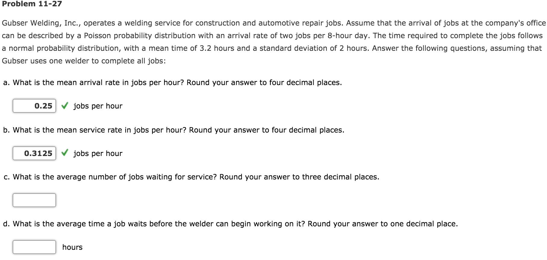 Solved Problem 1127 Gubser Welding, Inc., operates a