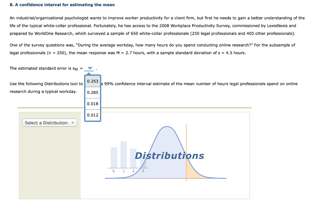 Solved 8. A confidence interval for estimating the mean An | Chegg.com