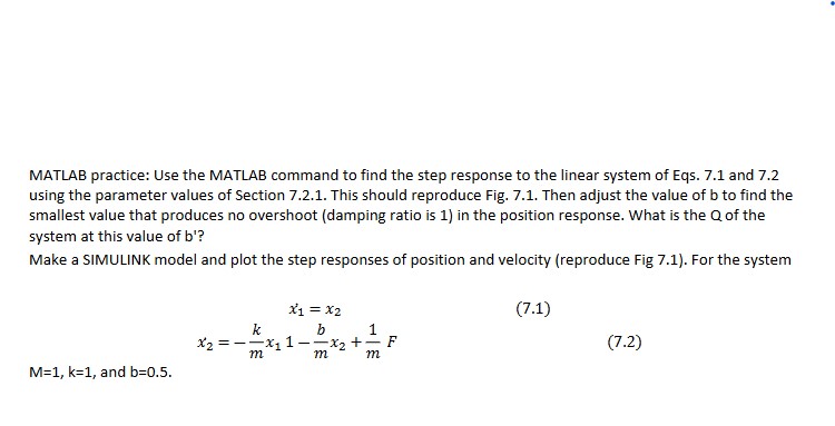 Solved MATLAB practice: Use the MATLAB command to ﻿find the | Chegg.com