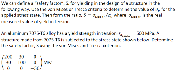 Defining Factor of Safety for Design and Use