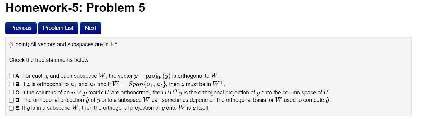 Solved Homework-5: Problem 5 Previous Problem List Next (1 | Chegg.com