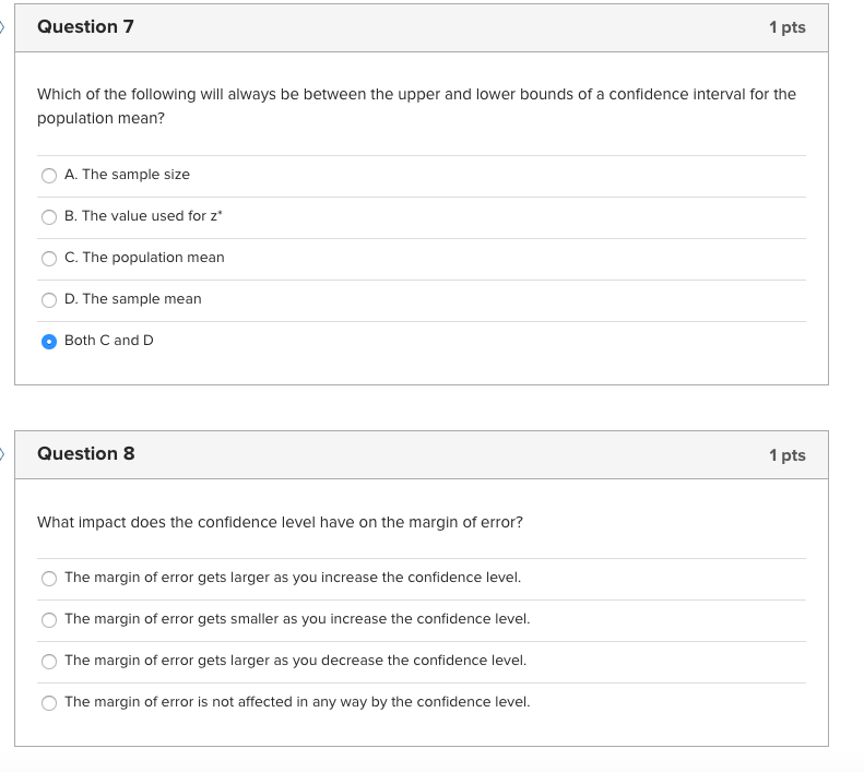 Solved Question 7 1 pts Which of the following will always | Chegg.com
