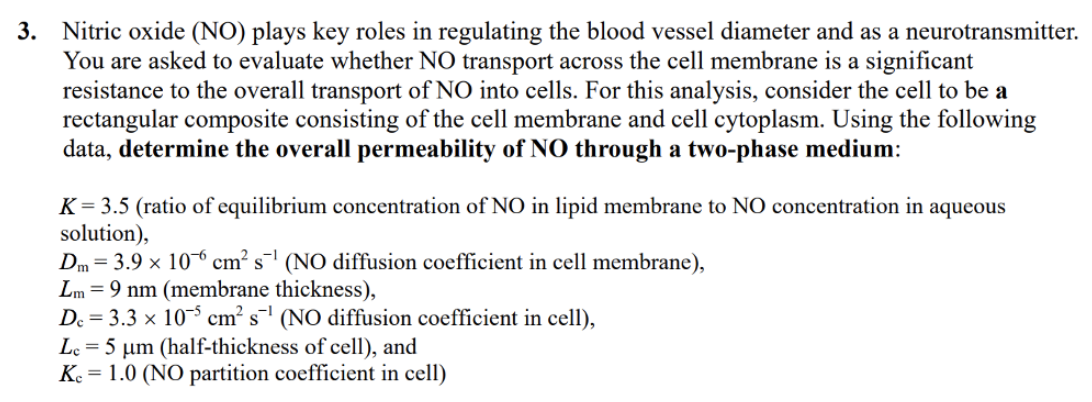 Nitric Oxide (NO) Plays Key Roles In Regulating The | Chegg.com