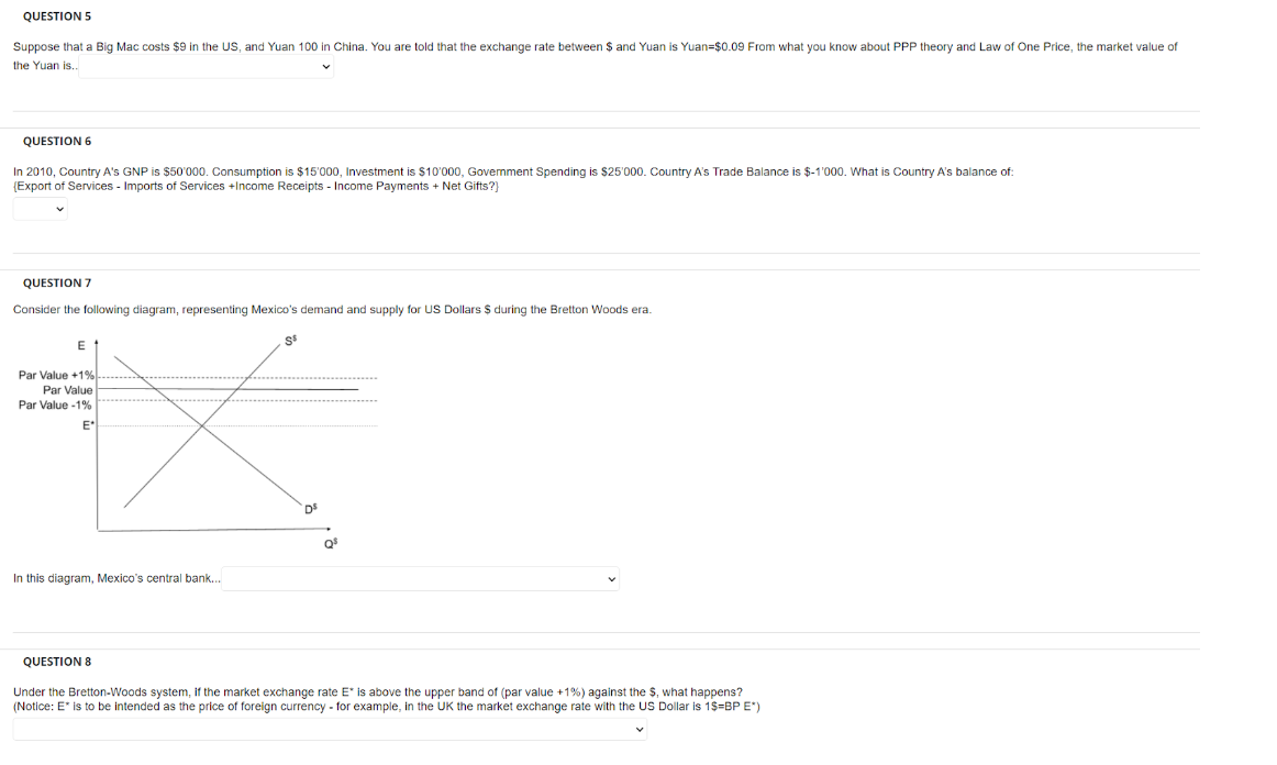 Solved QUESTION 5 Suppose that a Big Mac costs $9 in the US, | Chegg.com