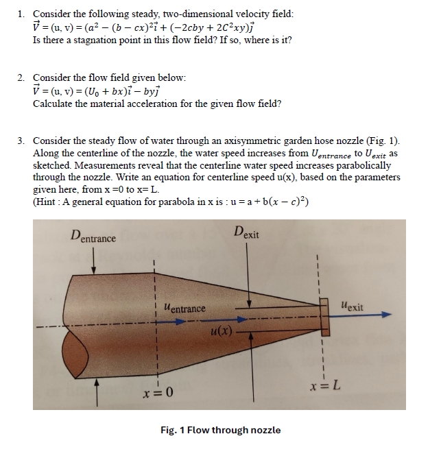 Solved Consider the following steady, two-dimensional | Chegg.com