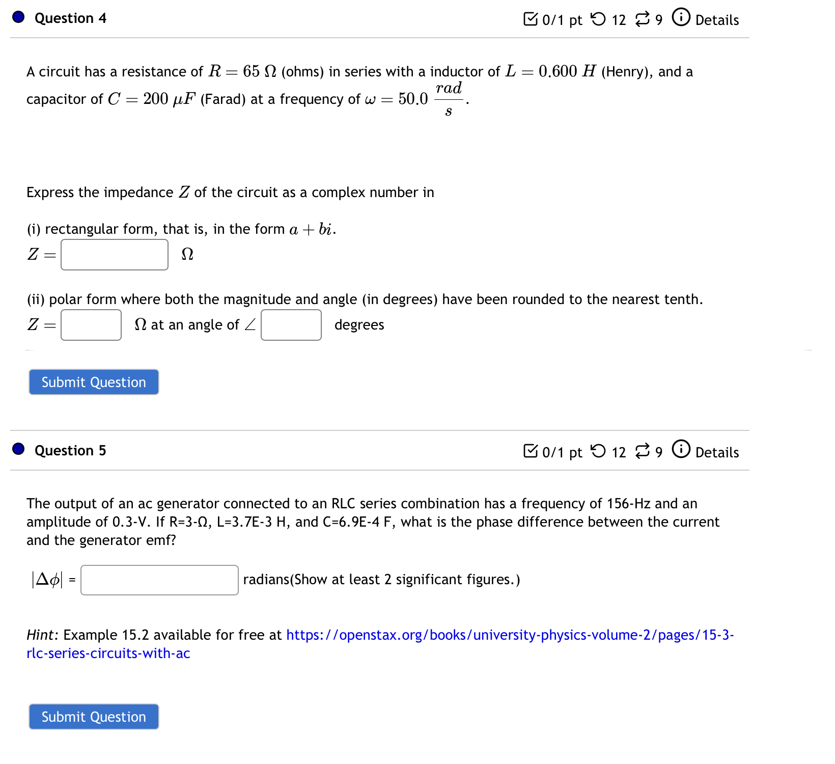 a-circuit-has-a-resistance-of-r-65-ohms-in-series-chegg