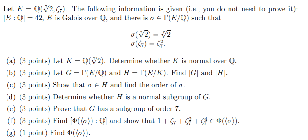 Solved Let E Q 72 67 The Following Information Is Given Chegg Com