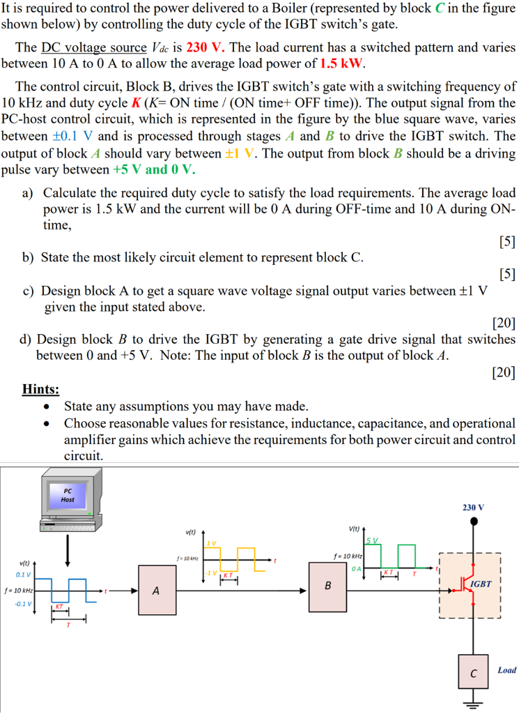 Solved It Is Required To Control The Power Delivered To A | Chegg.com