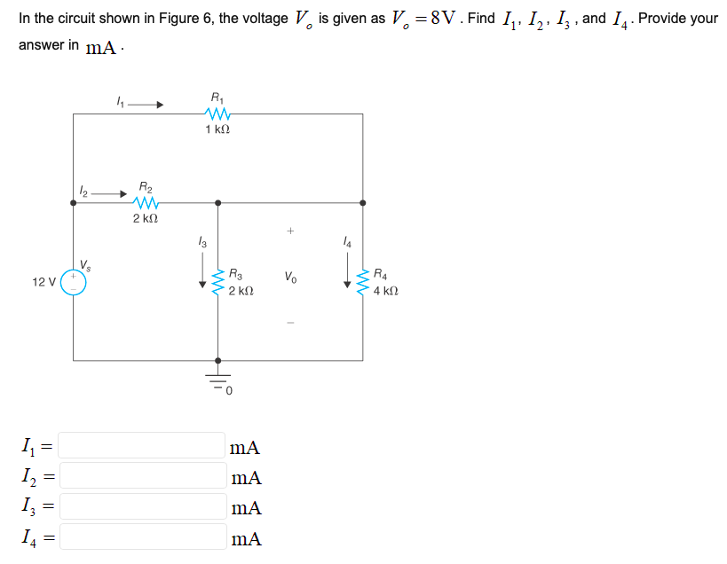 Solved In the circuit shown in Figure 6, the voltage V, is | Chegg.com