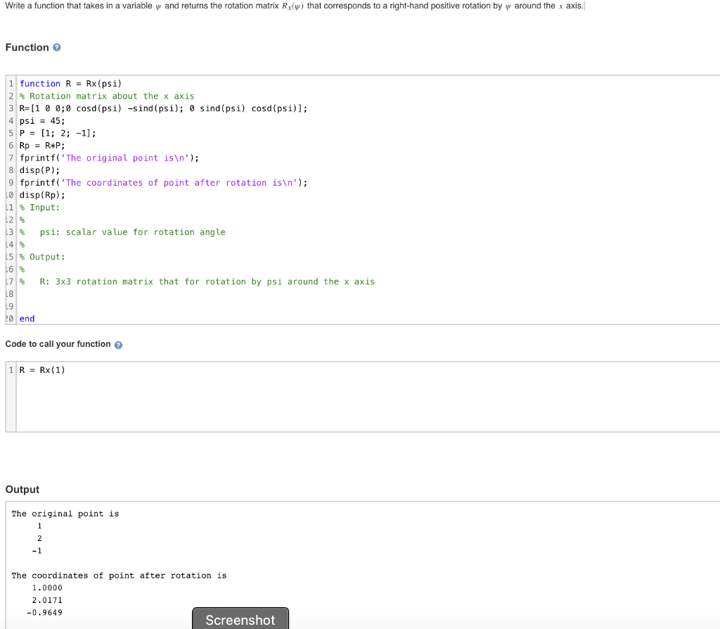 Solved R = 0 1.0000 0 0 0.9998 0.0175 -0.0175 0.9998 0 | Chegg.com