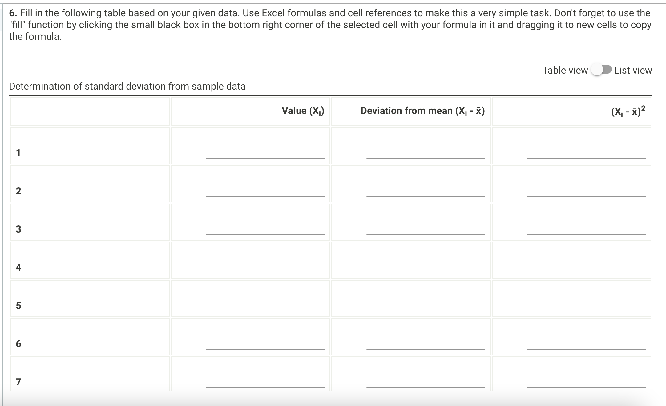 Solved 7. What is the standard deviation of all the data? | Chegg.com