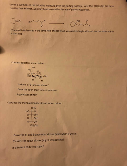 Solved Devise A Synthesis Of The Following Molecule Given | Chegg.com