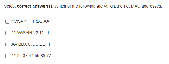 The length of MAC address is ______? - PakMcqs