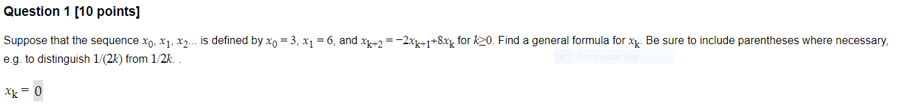 Solved Question 1 [10 points] Suppose that the sequence X0, | Chegg.com