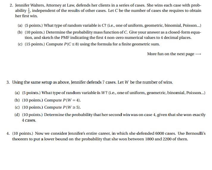 Solved 2. Jennifer Walters, Attorney at Law, defends her | Chegg.com