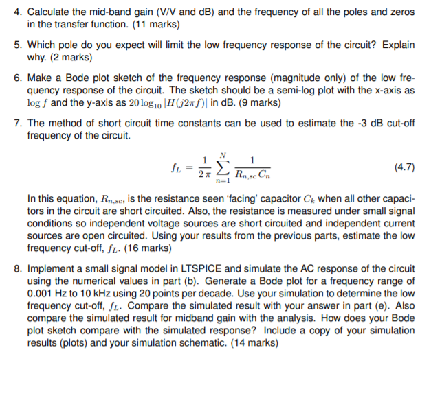 Solved A Common Source Amplifier Is Shown In Figure 1 Th Chegg Com