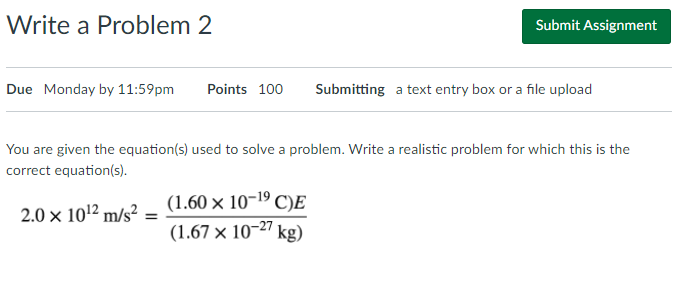 Solved Write a Problem 2 Submit Assignment Due Monday by | Chegg.com