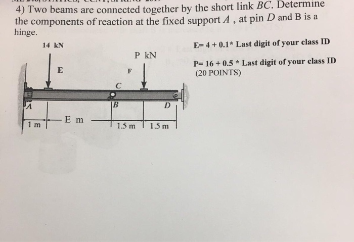 Solved 4) Two B Eams Are Connected Together By The Short | Chegg.com