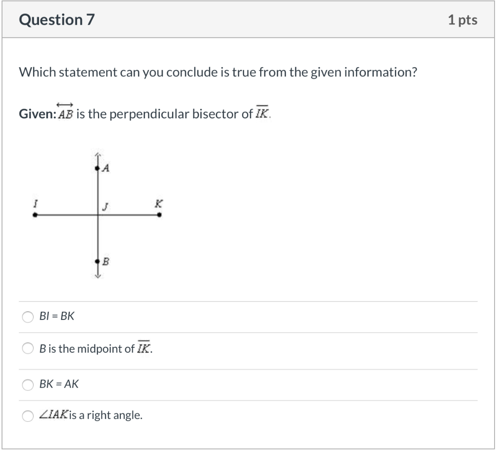 Solved Question 7 1 pts Which statement can you conclude is | Chegg.com