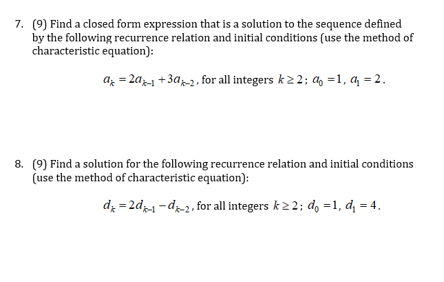 Solved *** DISCRETE MATH *** *** PLEASE WRITE IN NEAT | Chegg.com