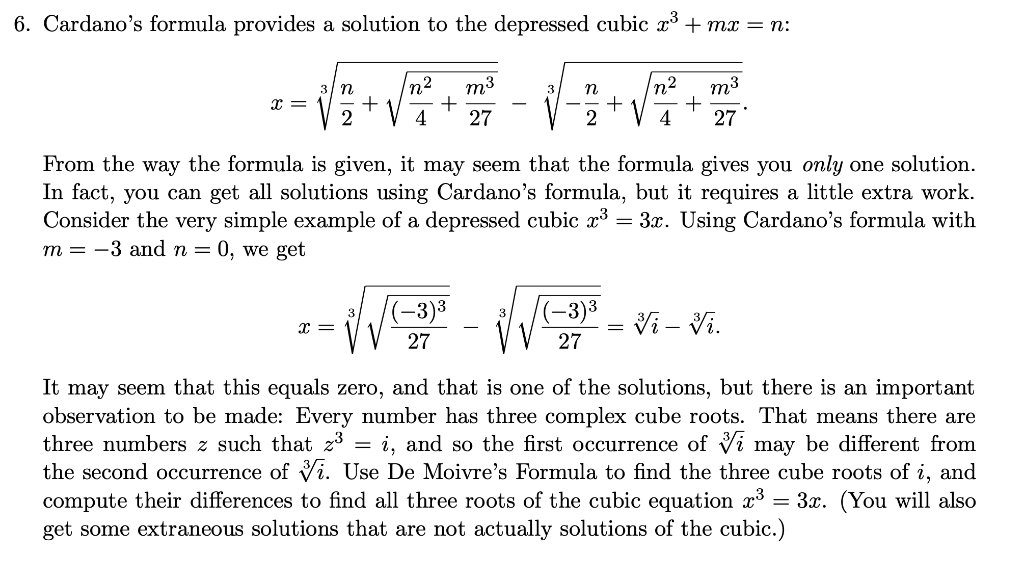 Cardano S Formula For Solving Cubic Equations - Tessshebaylo