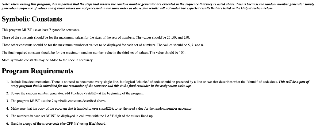 Solved Random Number Generation In the first three programs, | Chegg.com
